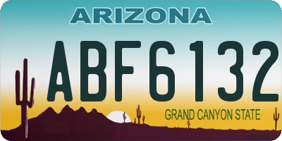 AZ license plate ABF6132