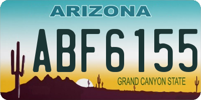 AZ license plate ABF6155