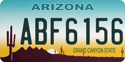 AZ license plate ABF6156