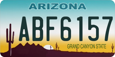 AZ license plate ABF6157
