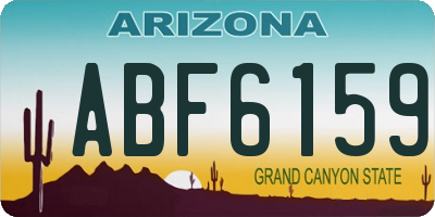 AZ license plate ABF6159