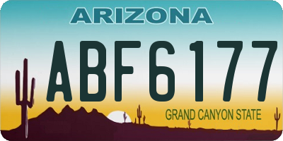 AZ license plate ABF6177