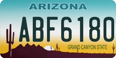 AZ license plate ABF6180