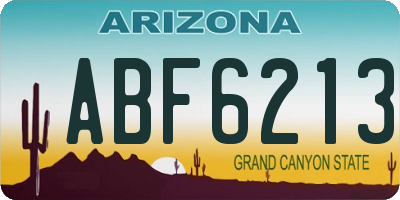 AZ license plate ABF6213