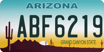 AZ license plate ABF6219