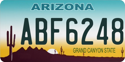 AZ license plate ABF6248