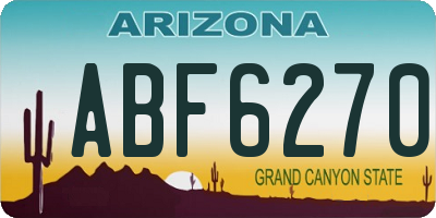AZ license plate ABF6270