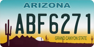 AZ license plate ABF6271