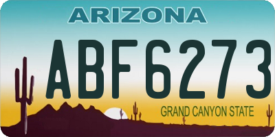 AZ license plate ABF6273