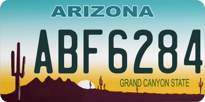 AZ license plate ABF6284