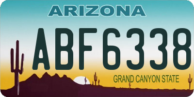 AZ license plate ABF6338