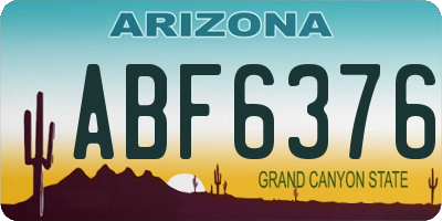 AZ license plate ABF6376