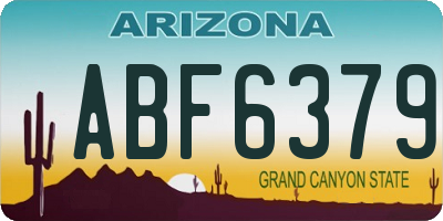 AZ license plate ABF6379