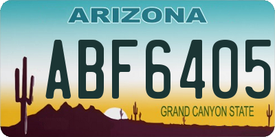 AZ license plate ABF6405