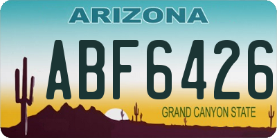 AZ license plate ABF6426