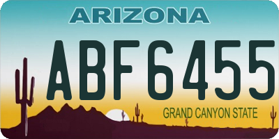 AZ license plate ABF6455