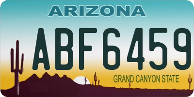 AZ license plate ABF6459
