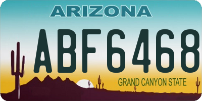 AZ license plate ABF6468