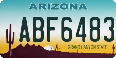 AZ license plate ABF6483