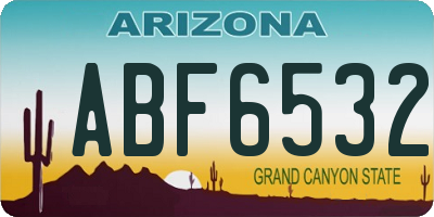 AZ license plate ABF6532