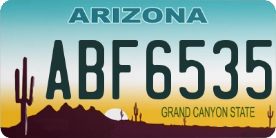 AZ license plate ABF6535