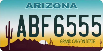 AZ license plate ABF6555