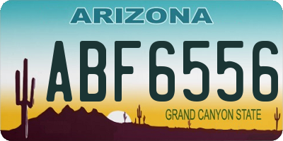 AZ license plate ABF6556