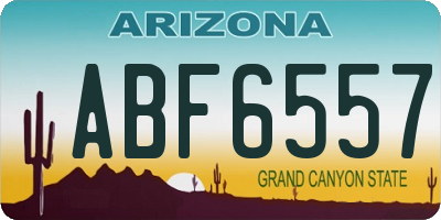 AZ license plate ABF6557