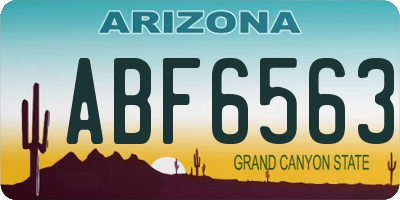 AZ license plate ABF6563
