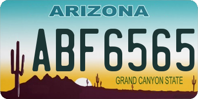 AZ license plate ABF6565
