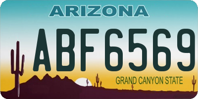 AZ license plate ABF6569