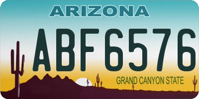 AZ license plate ABF6576