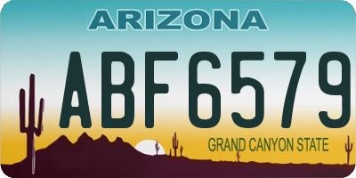 AZ license plate ABF6579