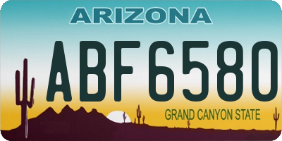 AZ license plate ABF6580