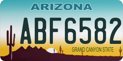 AZ license plate ABF6582
