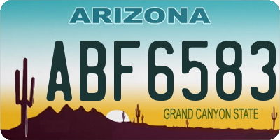 AZ license plate ABF6583