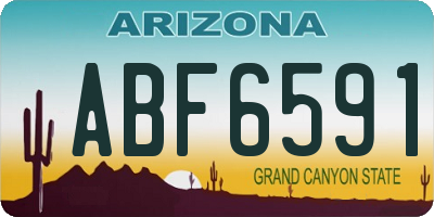 AZ license plate ABF6591