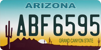 AZ license plate ABF6595