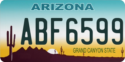 AZ license plate ABF6599