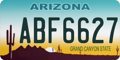 AZ license plate ABF6627