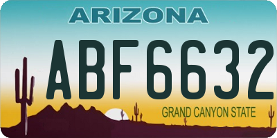 AZ license plate ABF6632