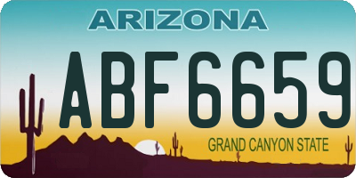 AZ license plate ABF6659