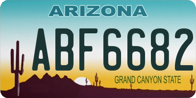 AZ license plate ABF6682