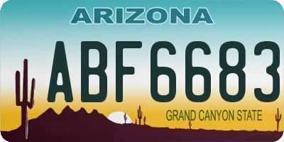 AZ license plate ABF6683