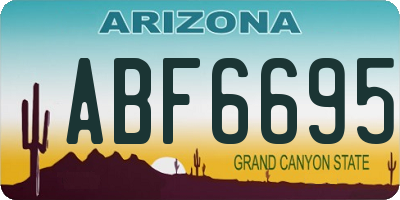 AZ license plate ABF6695