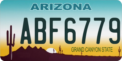 AZ license plate ABF6779