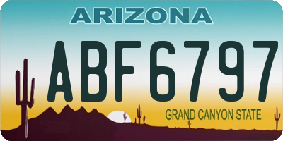 AZ license plate ABF6797