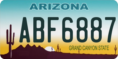 AZ license plate ABF6887