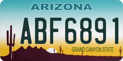 AZ license plate ABF6891