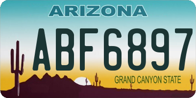 AZ license plate ABF6897